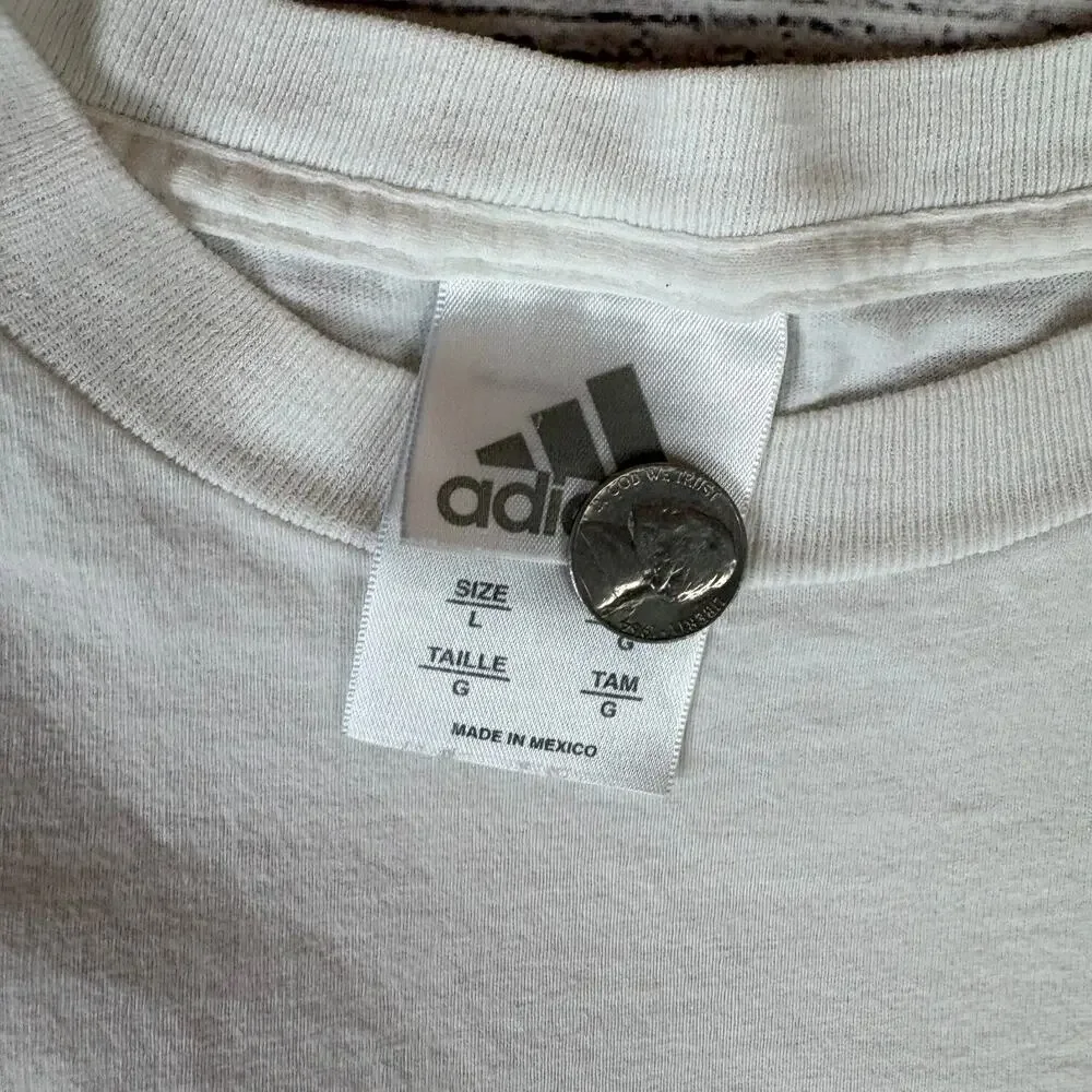 Vintage Adidas Three Stripe Brand Spell Out T-shirt